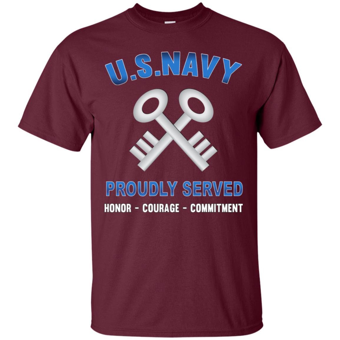 Navy Storekeeper Navy SK - Proudly Served T-Shirt For Men On Front-TShirt-Navy-Veterans Nation