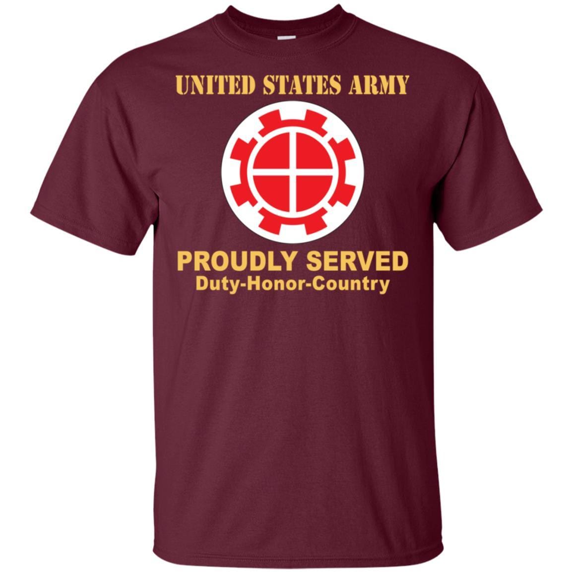 US ARMY 35TH ENGINEER BRIGADE - Proudly Served T-Shirt On Front For Men-TShirt-Army-Veterans Nation