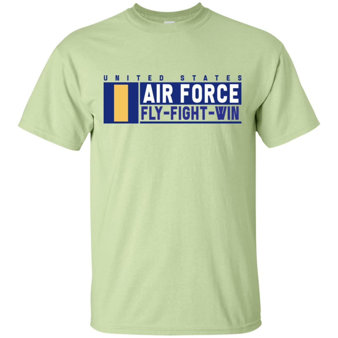 US Air Force O-1 Second Lieutenant Fly - Fight - Win T-Shirt On Front For Men-TShirt-USAF-Veterans Nation