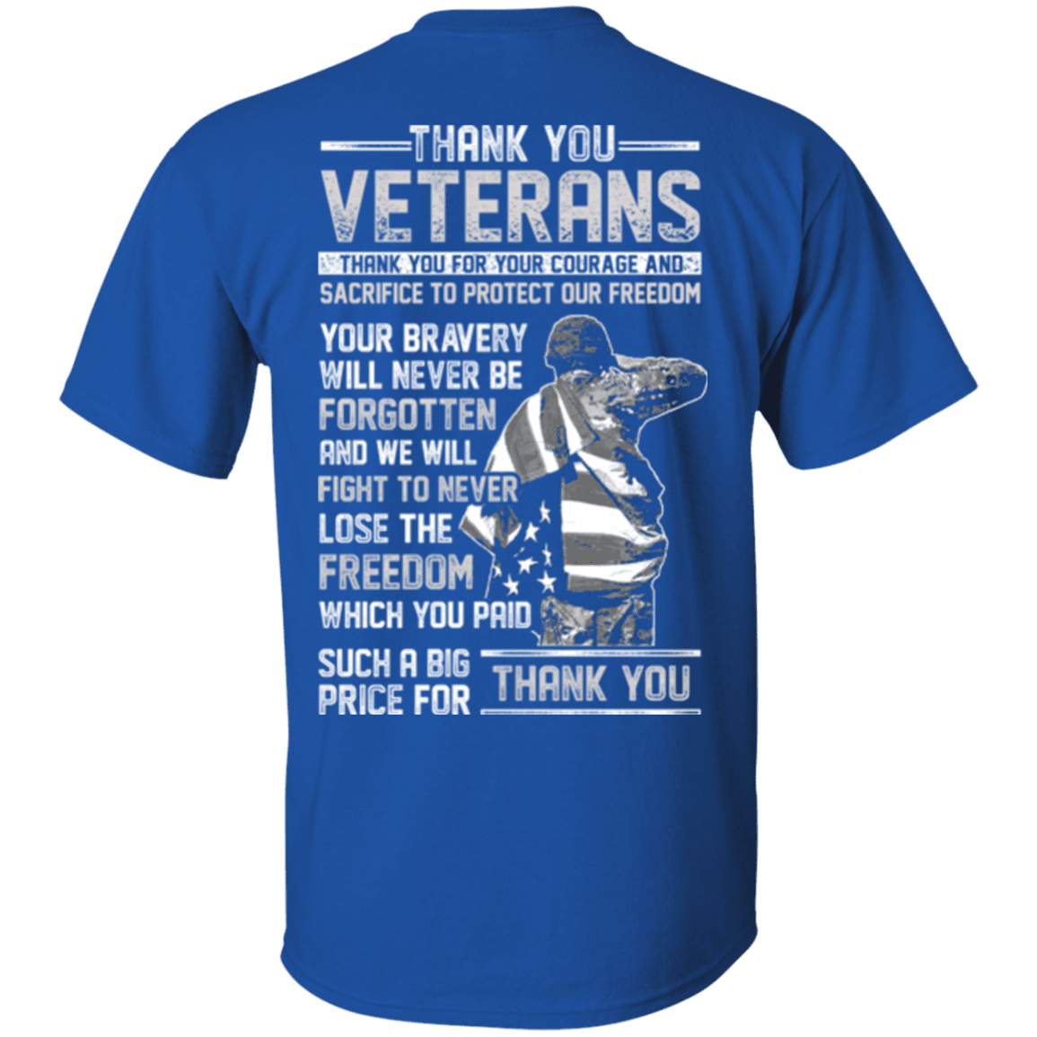 Military T-Shirt "Thank You Veterans"-TShirt-General-Veterans Nation
