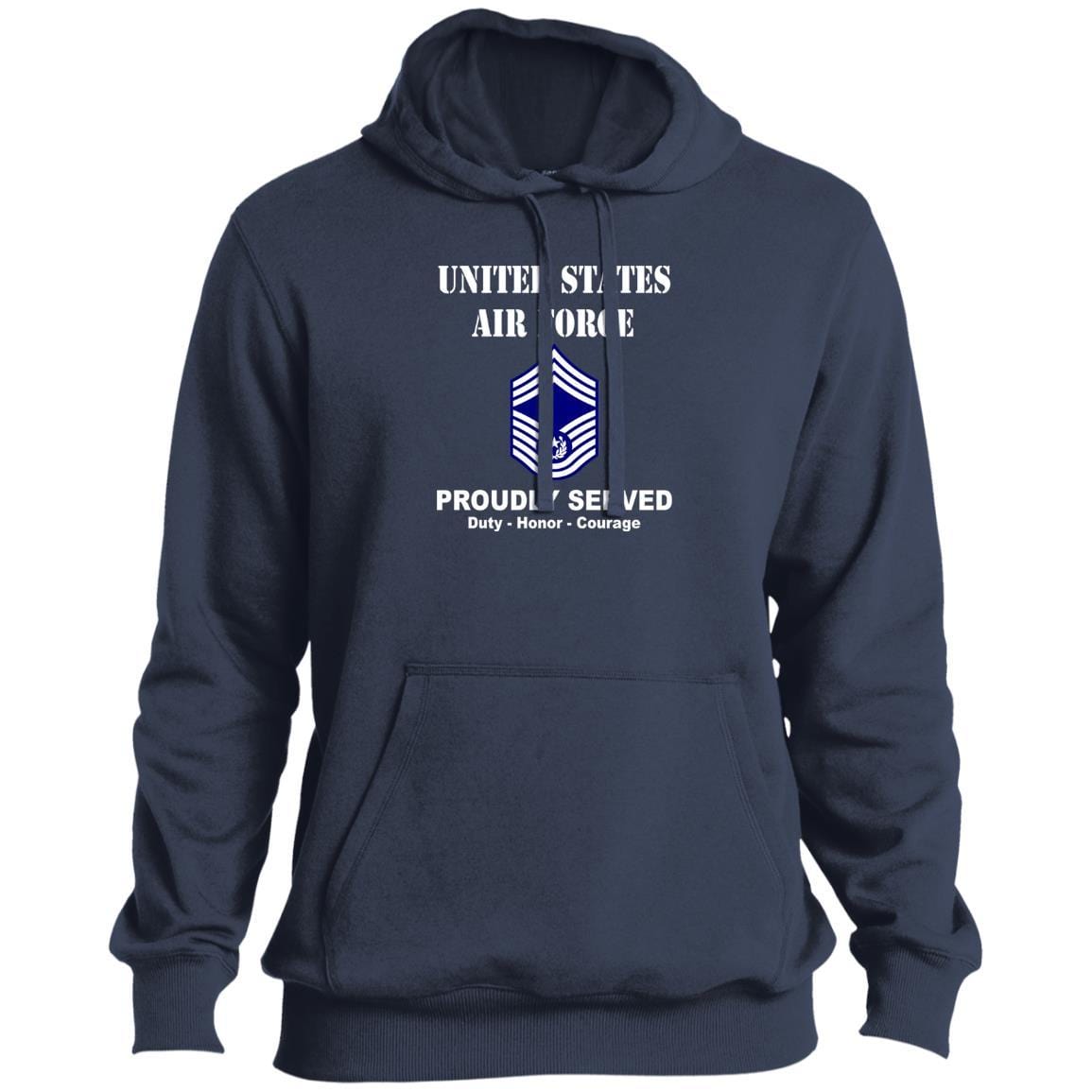 US Air Force E-9 Chief Master Sergeant Of The Air Force E9 CMSAF Noncommissioned Officer (Special) Ranks T shirt Sport-Tek Tall Pullover Hoodie - T-Shirt-TShirt-USAF-Veterans Nation