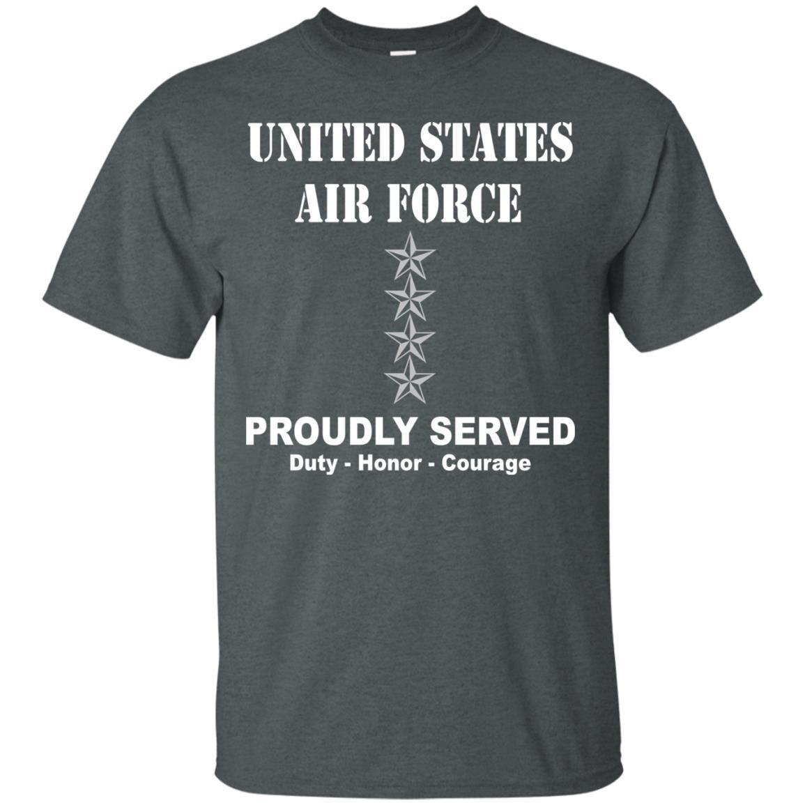 US Air Force O-10 General Gen O10 General Officer Ranks Men Front T Shirt For Air Force-TShirt-USAF-Veterans Nation
