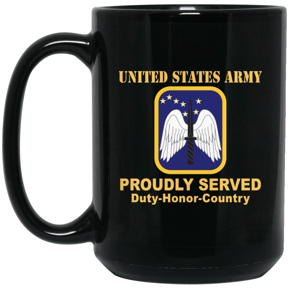 US ARMY 16TH AVIATION BRIGADE- 11 oz - 15 oz Black Mug-Mug-Army-CSIB-Veterans Nation