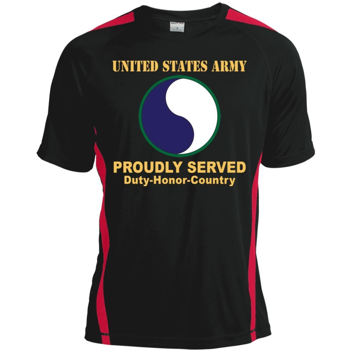 US ARMY 29TH INFANTRY DIVISION CSIB - Proudly Served T-Shirt On Front For Men-TShirt-Army-Veterans Nation