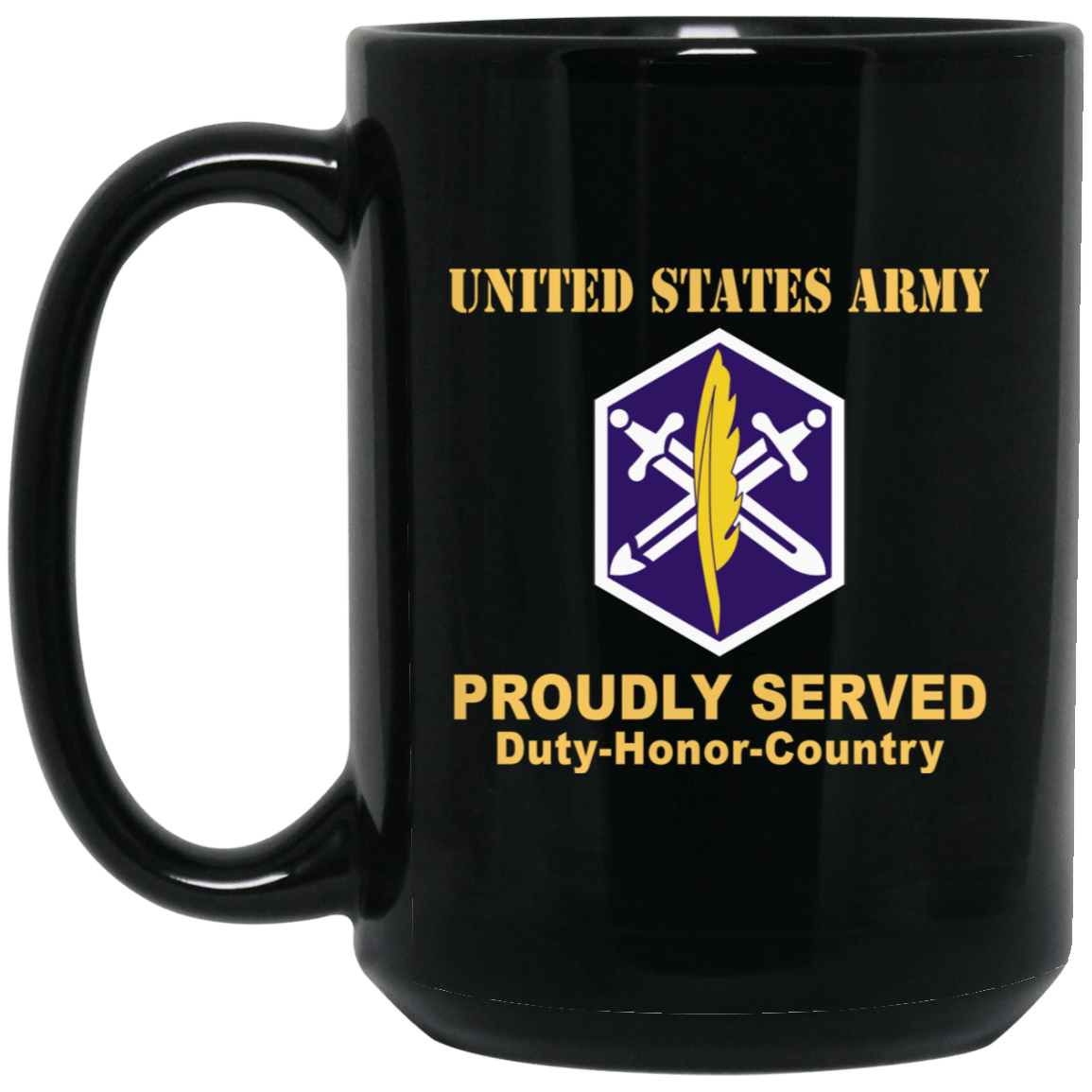 US ARMY 85TH CIVIL AFFAIRS BRIGADE - 11 oz - 15 oz Black Mug-Mug-Army-CSIB-Veterans Nation