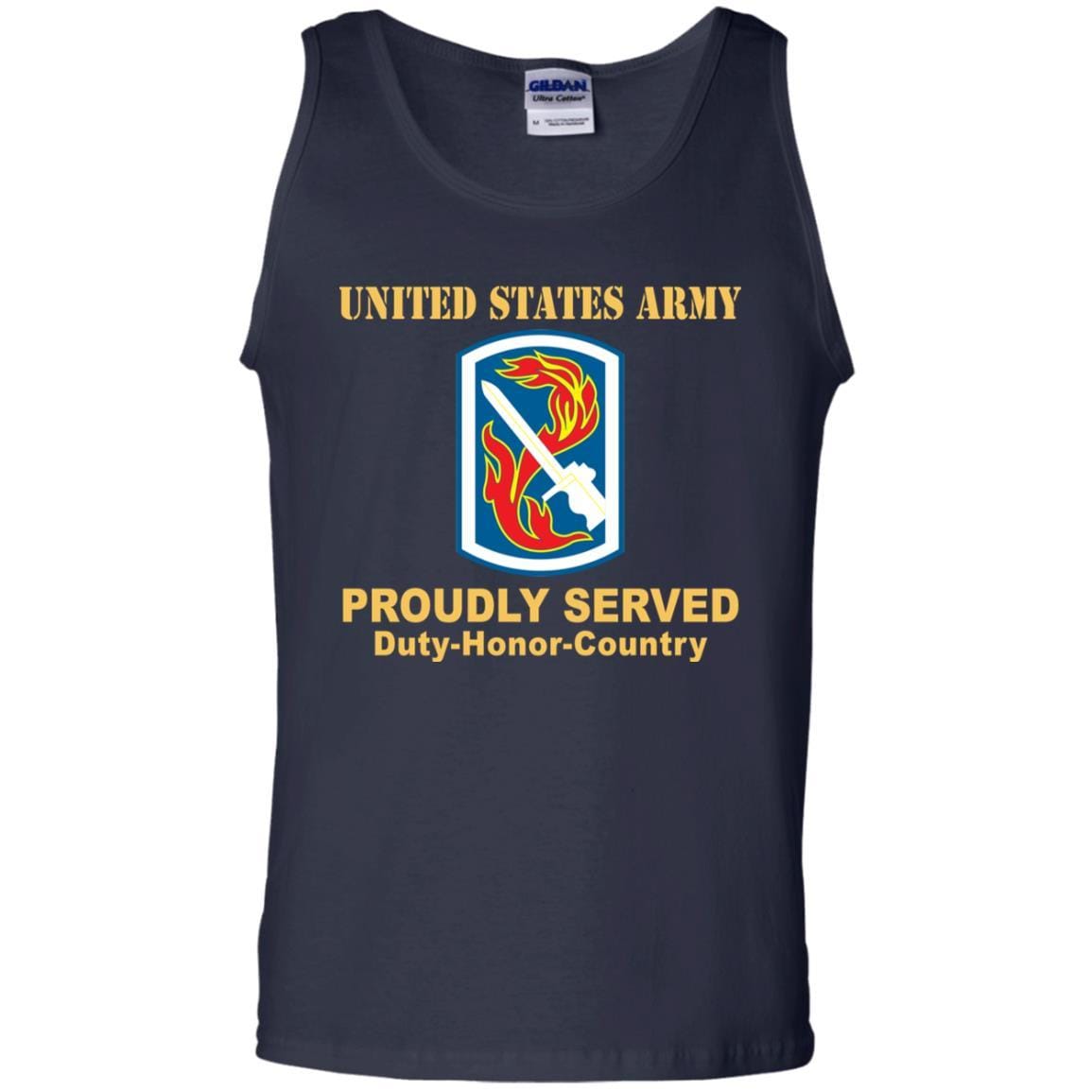 US ARMY 198TH INFANTRY BRIGADE- Proudly Served T-Shirt On Front For Men-TShirt-Army-Veterans Nation