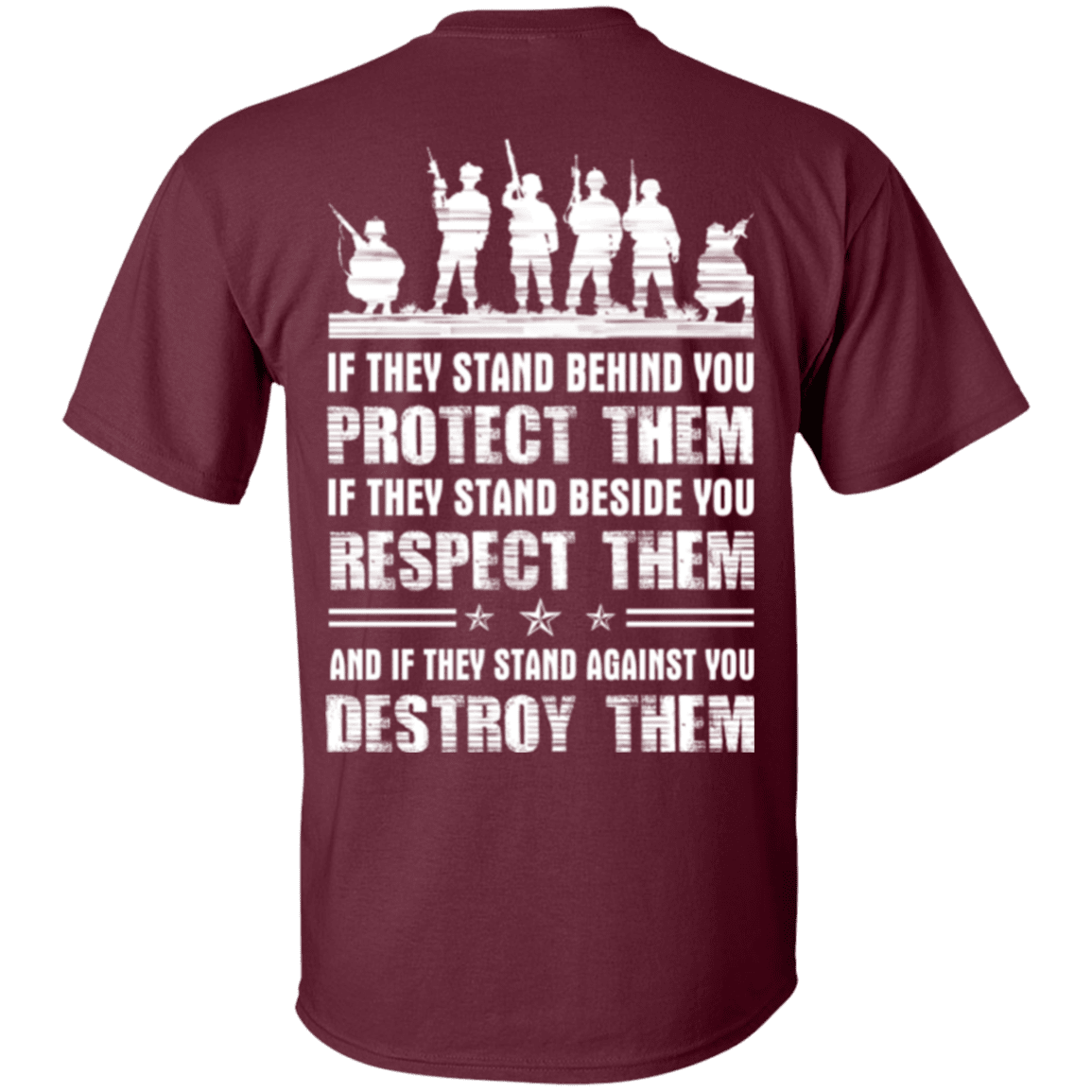 Military T-Shirt "Protect Them - Respect Them - Destroy Them Veteran"-TShirt-General-Veterans Nation