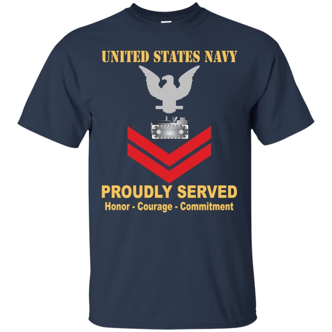 Navy Equipment Operator Navy EO E-5 Rating Badges Proudly Served T-Shirt For Men On Front-TShirt-Navy-Veterans Nation