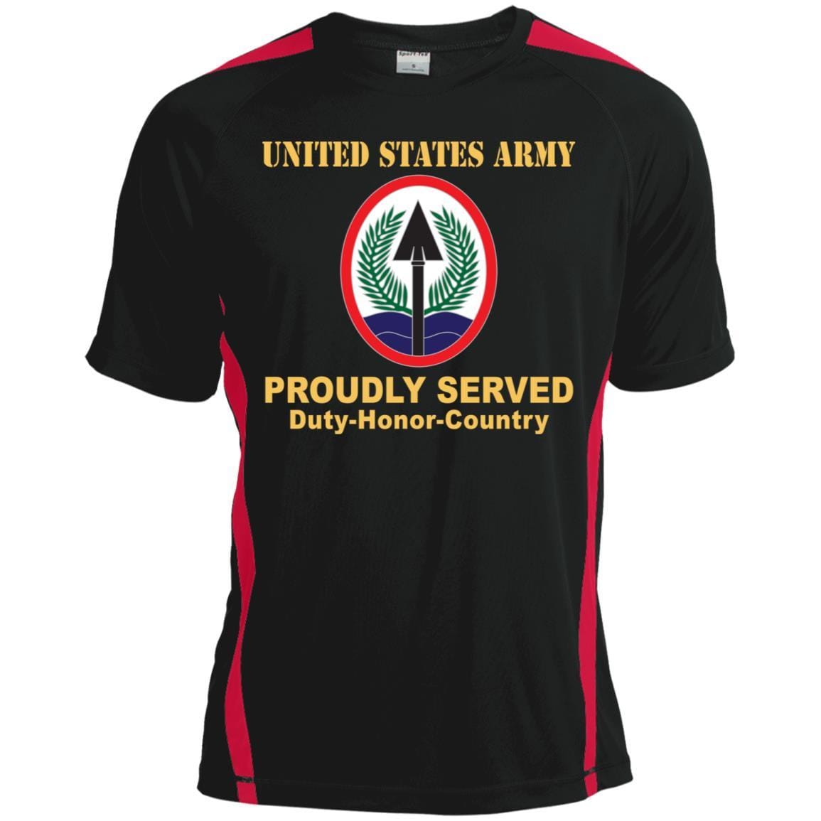 US ARMY CSIB ELEMENT MULTI NATIONAL CORPS IRAQ- Proudly Served T-Shirt On Front For Men-TShirt-Army-Veterans Nation