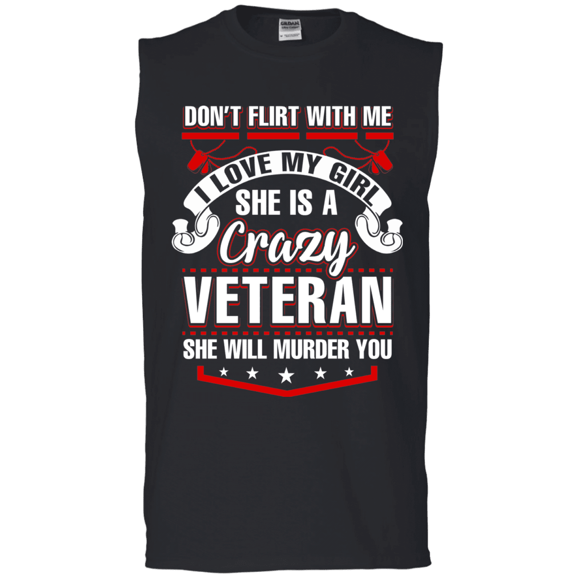 Military T-Shirt "SHE IS A CRAZY VETERAN"-TShirt-General-Veterans Nation