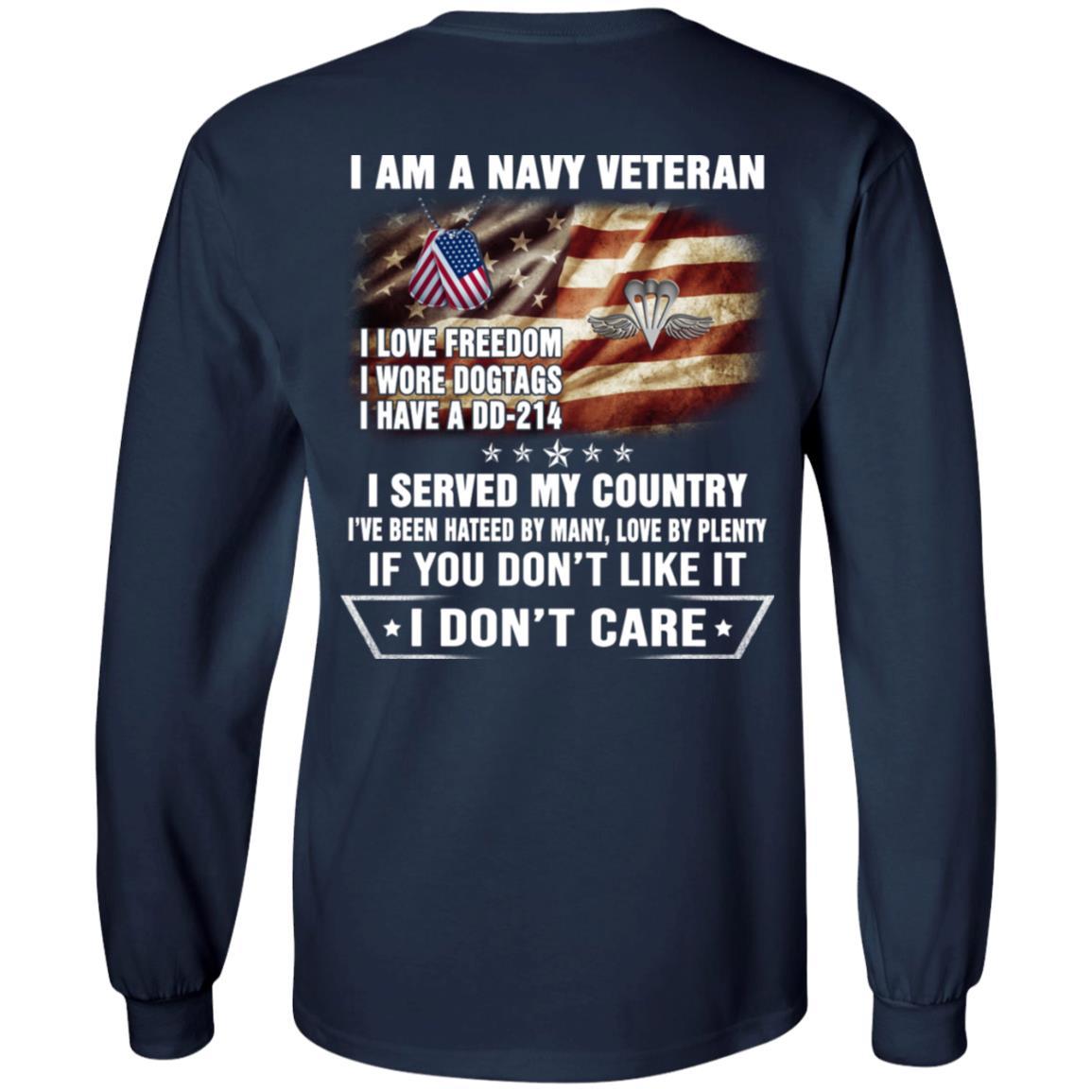 I Am A Navy Aircrew Survival Equipmentman Navy PR Veteran T-Shirt On Back-TShirt-Navy-Veterans Nation