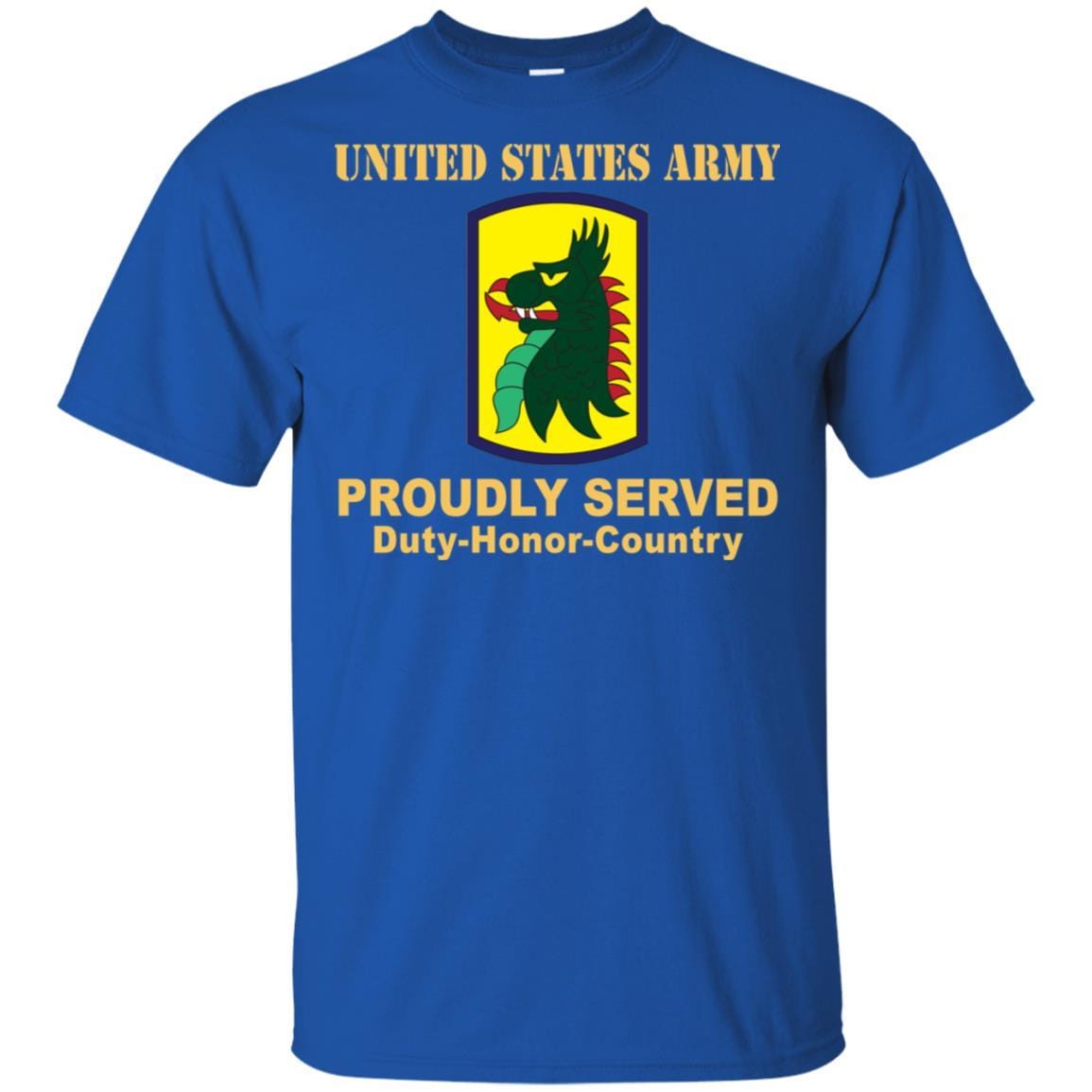 US ARMY 455TH CHEMICAL BRIGADE- Proudly Served T-Shirt On Front For Men-TShirt-Army-Veterans Nation