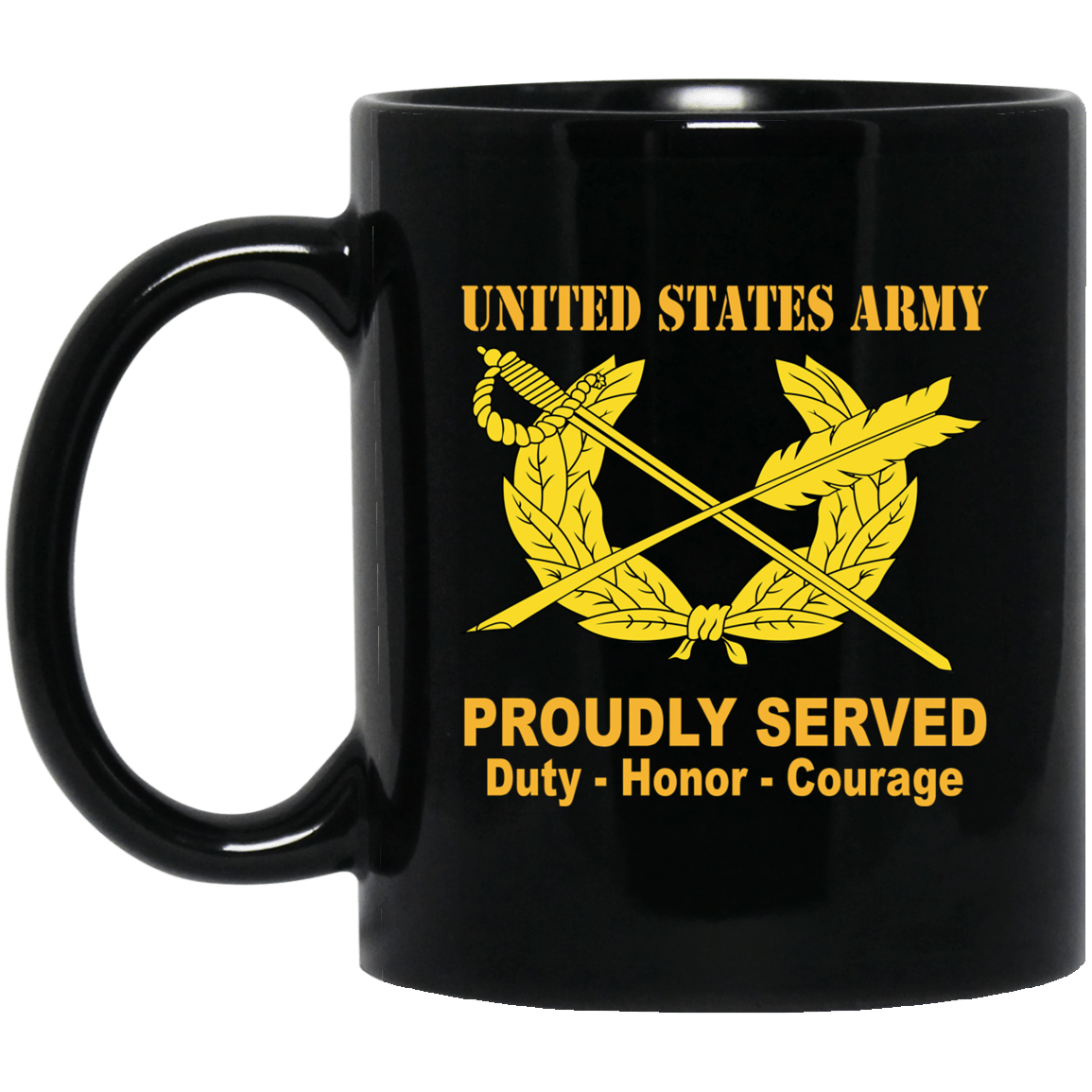 US Army Judge Advocate General's Corps Black Mug 11 oz - 15 oz-Mug-Army-Branch-Veterans Nation