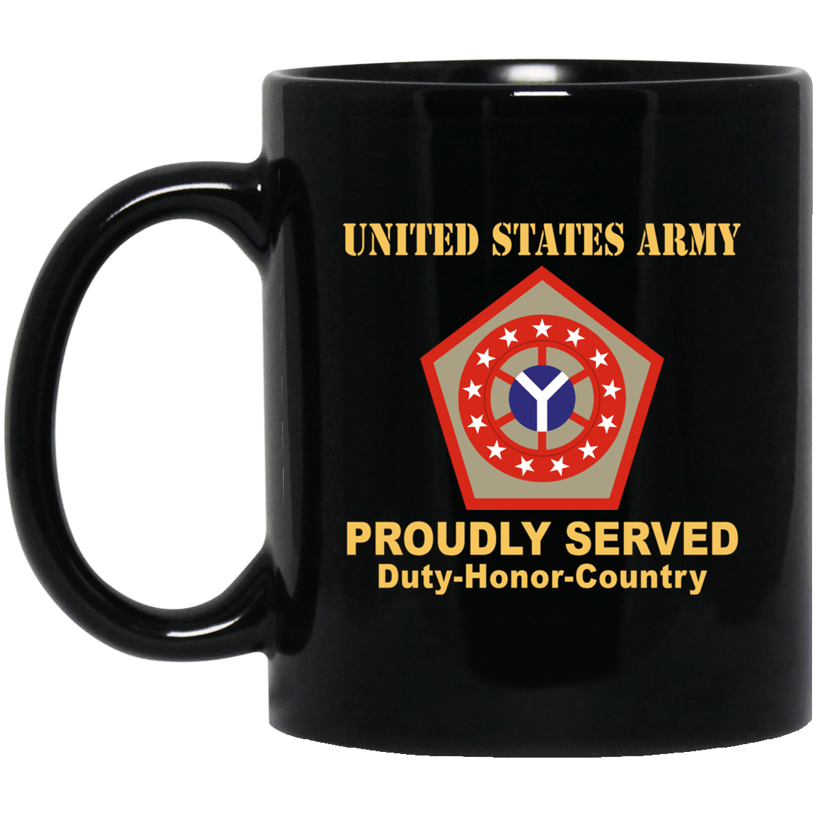 US ARMY 108 SUSTAINMENT BRIGADE - 11 oz - 15 oz Black Mug-Mug-Army-CSIB-Veterans Nation