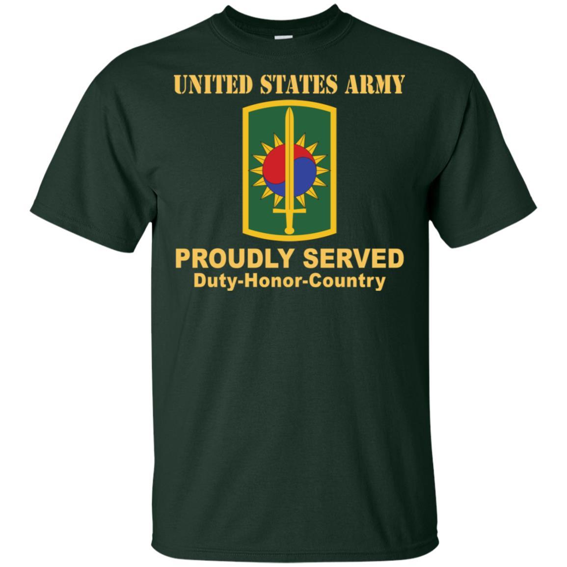 US ARMY 8TH MILITARY POLICE BRIGADE- Proudly Served T-Shirt On Front For Men-TShirt-Army-Veterans Nation