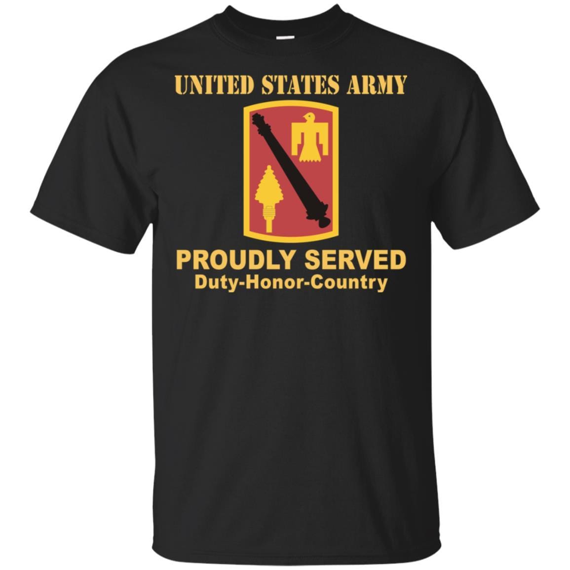 US ARMY 45 FIRES BRIGADE- Proudly Served T-Shirt On Front For Men-TShirt-Army-Veterans Nation