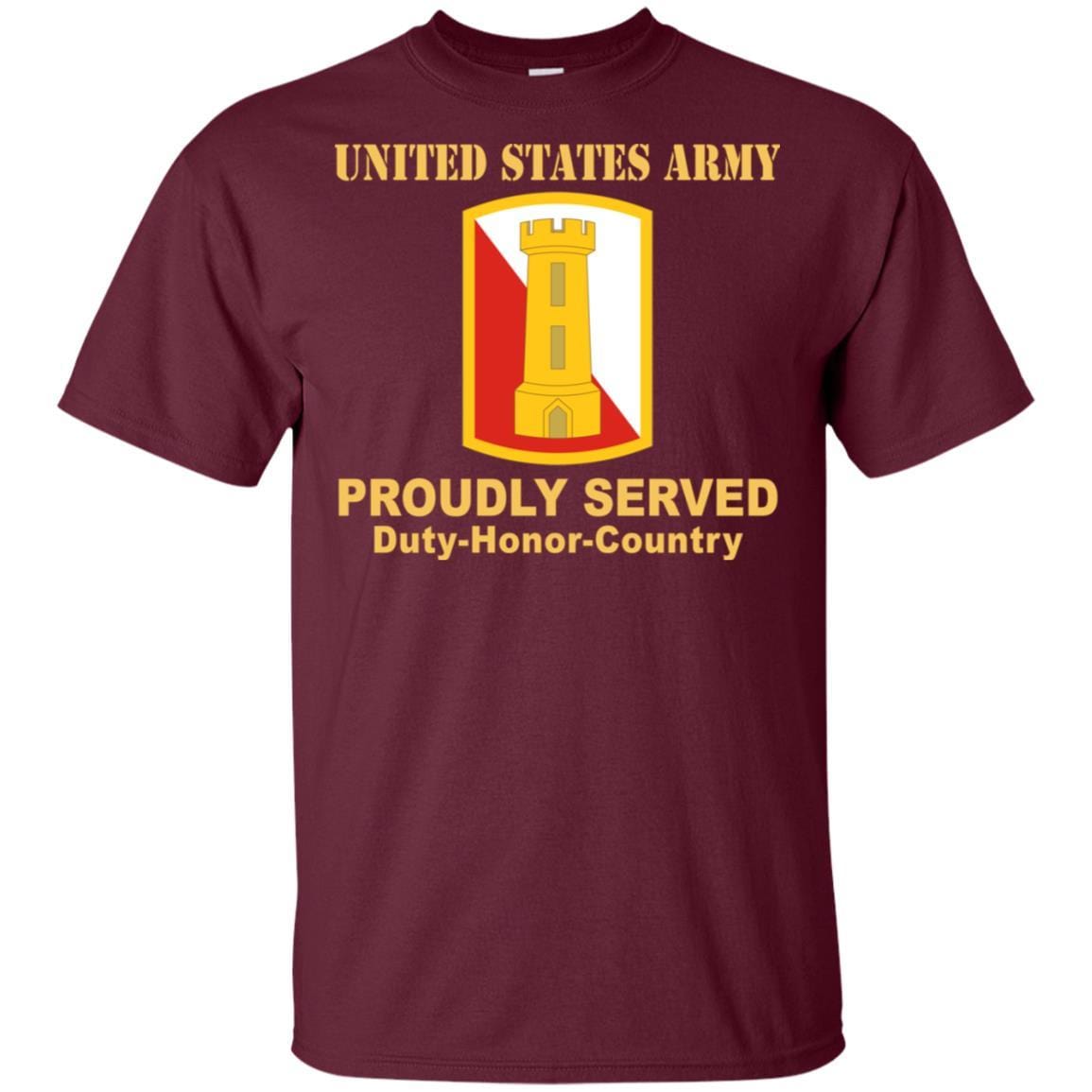 US ARMY 168TH ENGINEER BRIGADE- Proudly Served T-Shirt On Front For Men-TShirt-Army-Veterans Nation