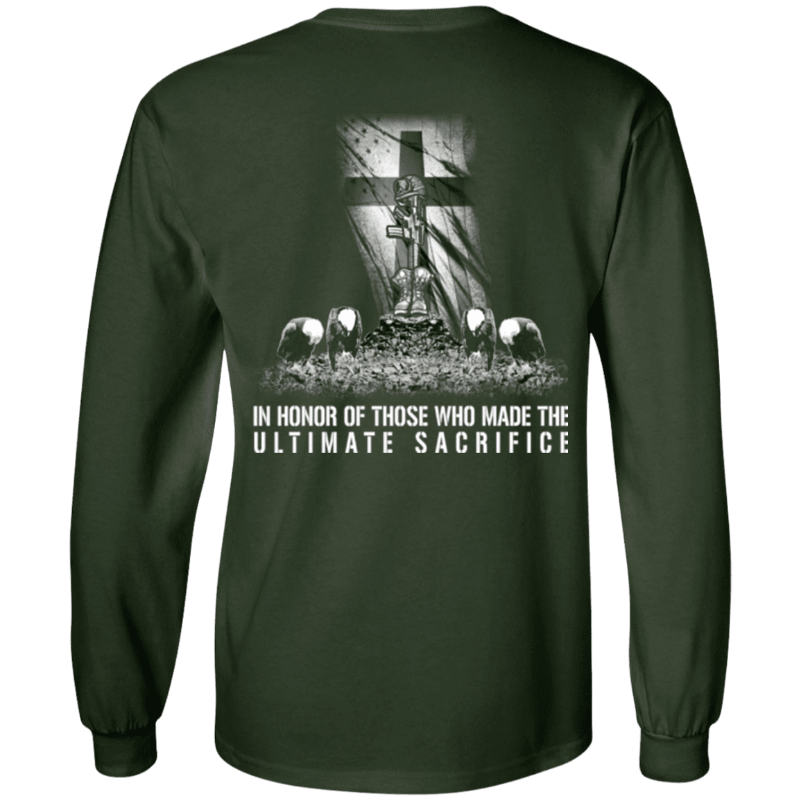 Military T-Shirt "Veteran - In Honor of Those Who Made The Ultimate Sacrifice"-TShirt-General-Veterans Nation