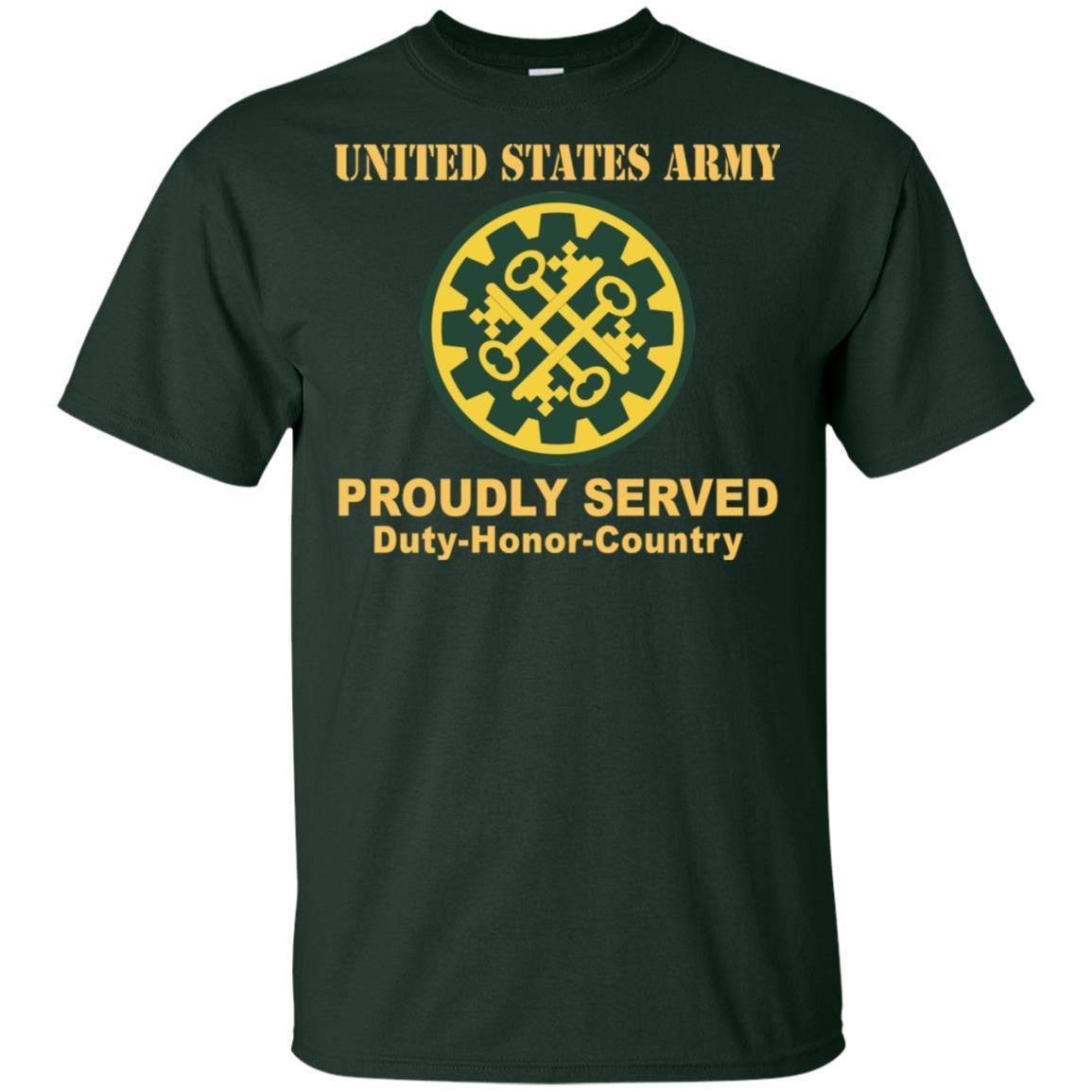 US ARMY 177TH MILITARY POLICE BRIGADE- Proudly Served T-Shirt On Front For Men-TShirt-Army-Veterans Nation