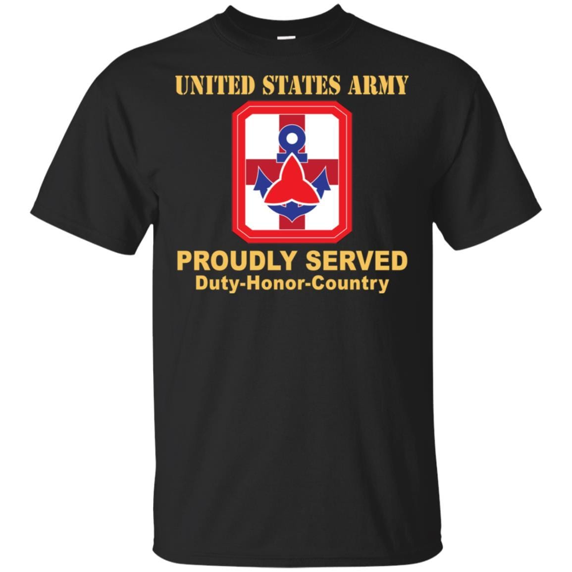 US ARMY 307TH MEDICAL BRIGADE- Proudly Served T-Shirt On Front For Men-TShirt-Army-Veterans Nation