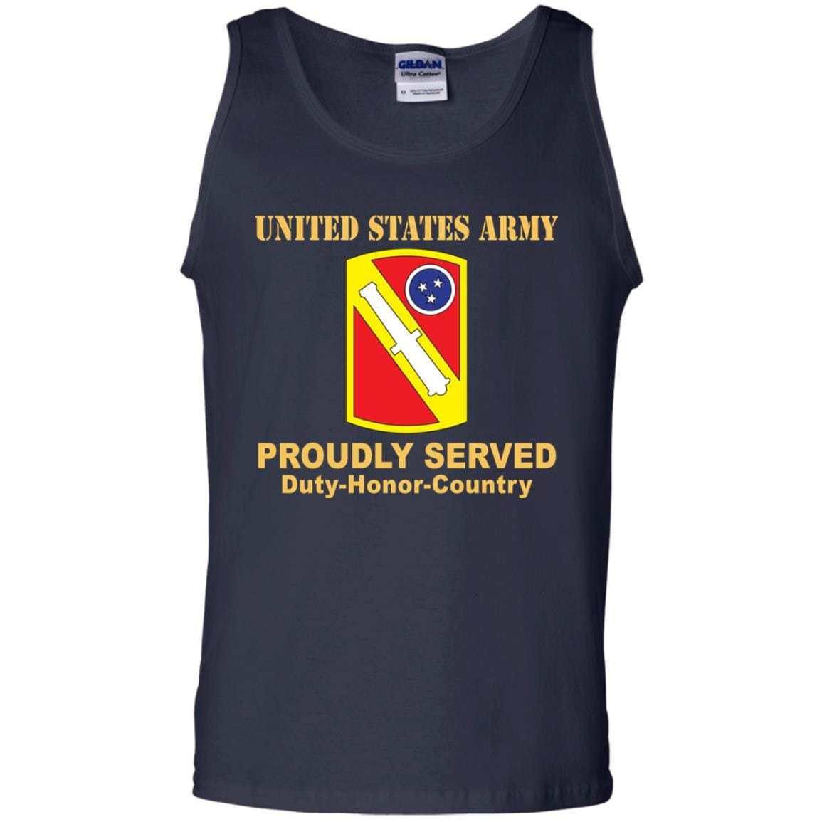 US ARMY 196 FIELD ARTILLERY BRIGADE- Proudly Served T-Shirt On Front For Men-TShirt-Army-Veterans Nation