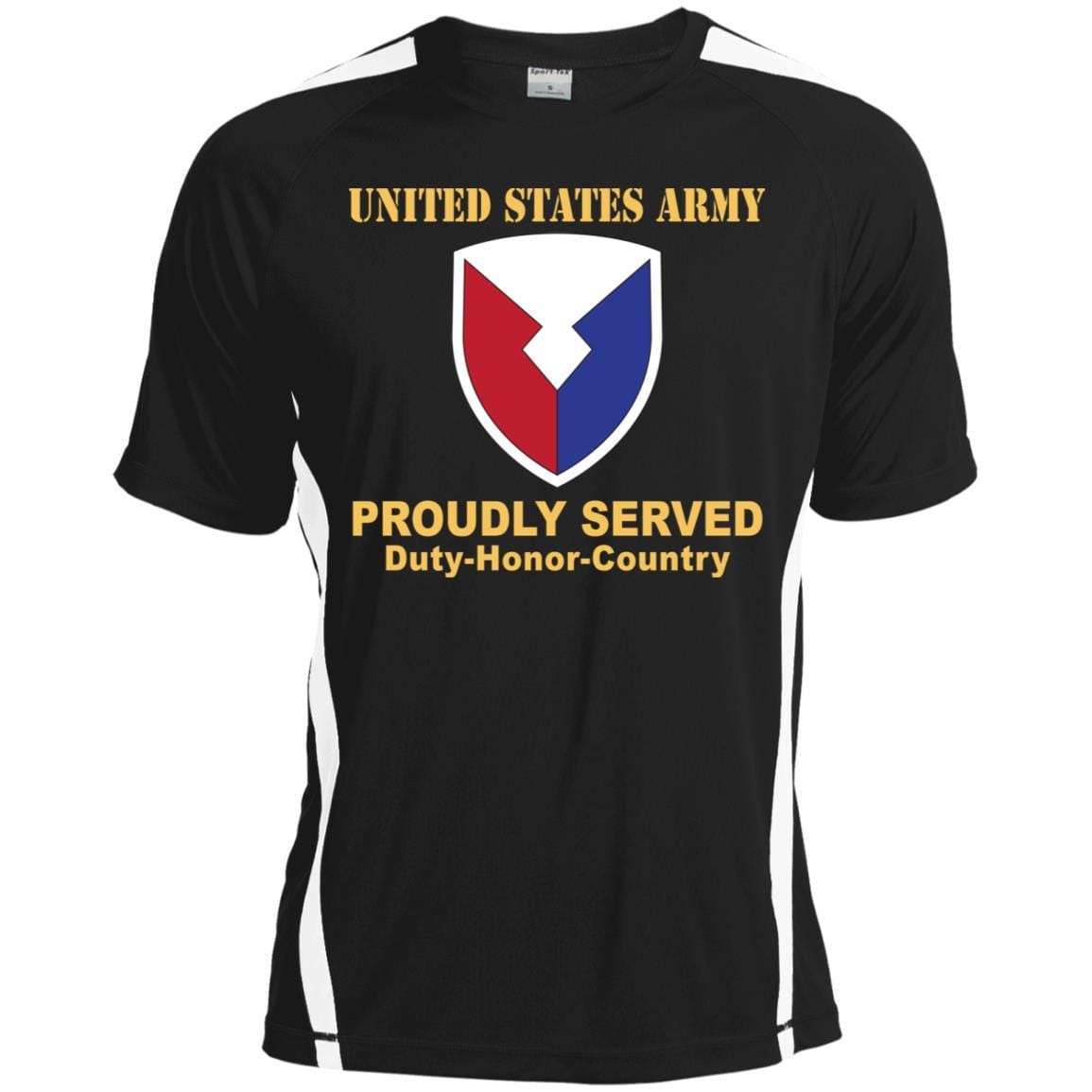 US ARMY CSIB MATERIEL COMMAND- Proudly Served T-Shirt On Front For Men-TShirt-Army-Veterans Nation