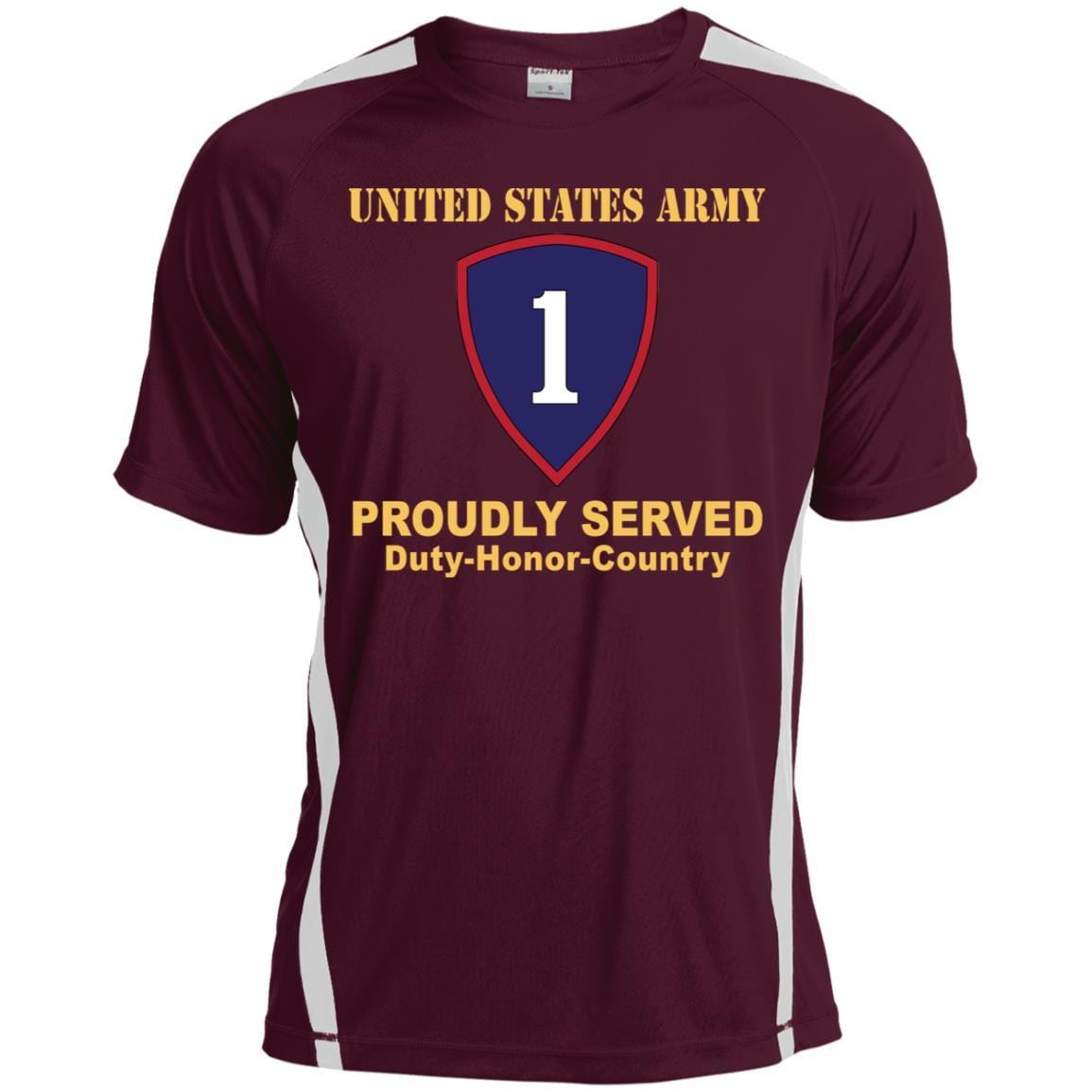 US ARMY 1ST PERSONNEL COMMAND- Proudly Served T-Shirt On Front For Men-TShirt-Army-Veterans Nation