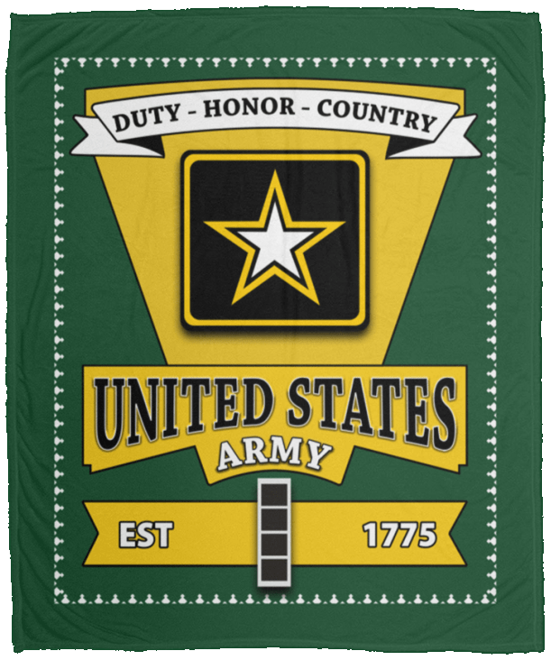 US Army W-4 Chief Warrant Officer 4 W4 CW4 Warrant Officer Blanket Cozy Plush Fleece Blanket - 50x60-Blankets-Army-Ranks-Veterans Nation