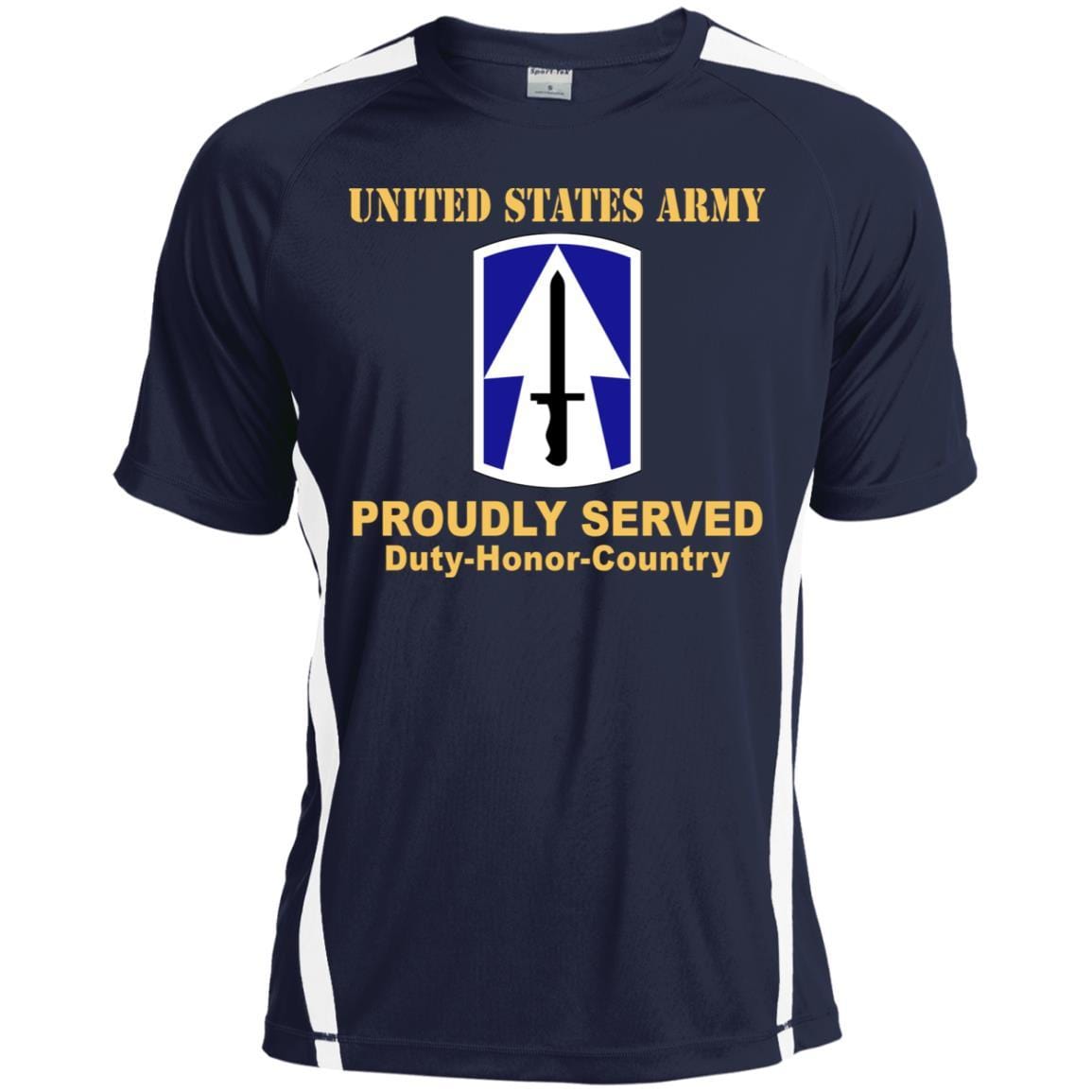 US ARMY 76TH INFANTRY BRIGADE COMBAT TEAM - Proudly Served T-Shirt On Front For Men-TShirt-Army-Veterans Nation