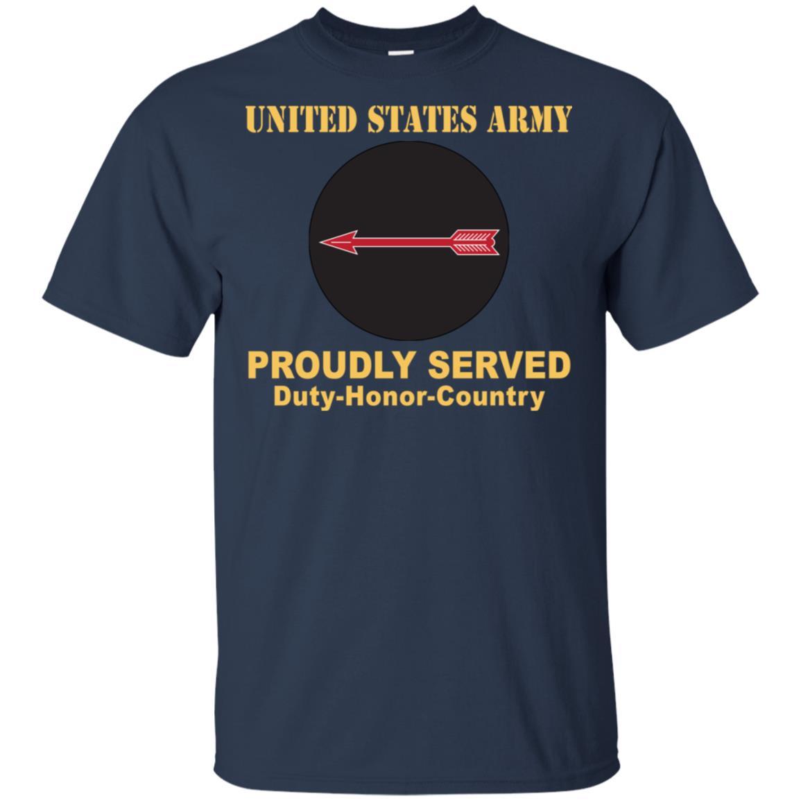 US ARMY CSIB ASYMMETRIC WARFARE GROUP- Proudly Served T-Shirt On Front For Men-TShirt-Army-Veterans Nation