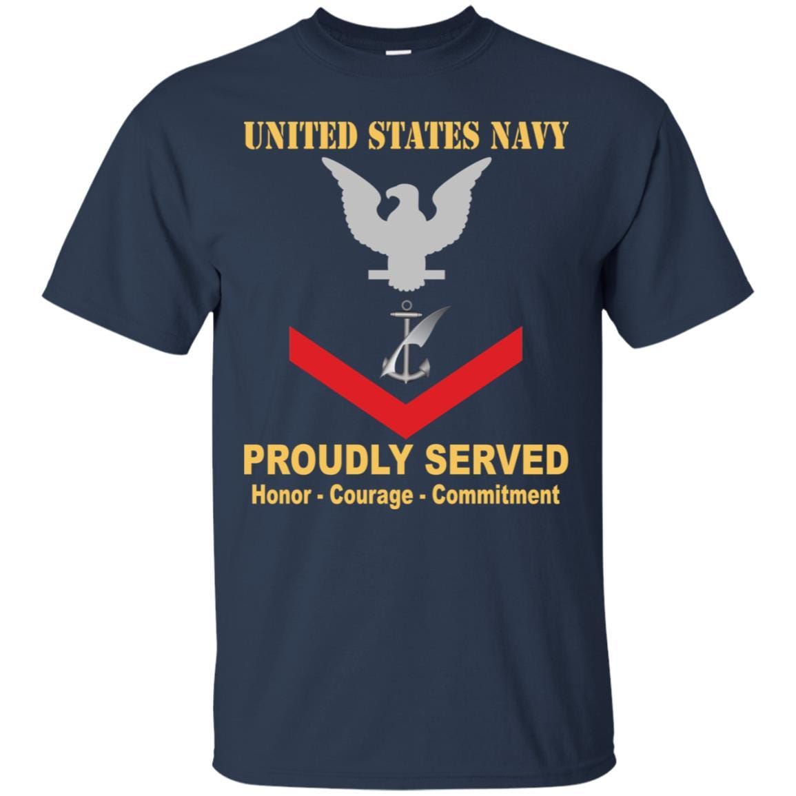 Navy Counselor Navy NC E-4 Rating Badges Proudly Served T-Shirt For Men On Front-TShirt-Navy-Veterans Nation