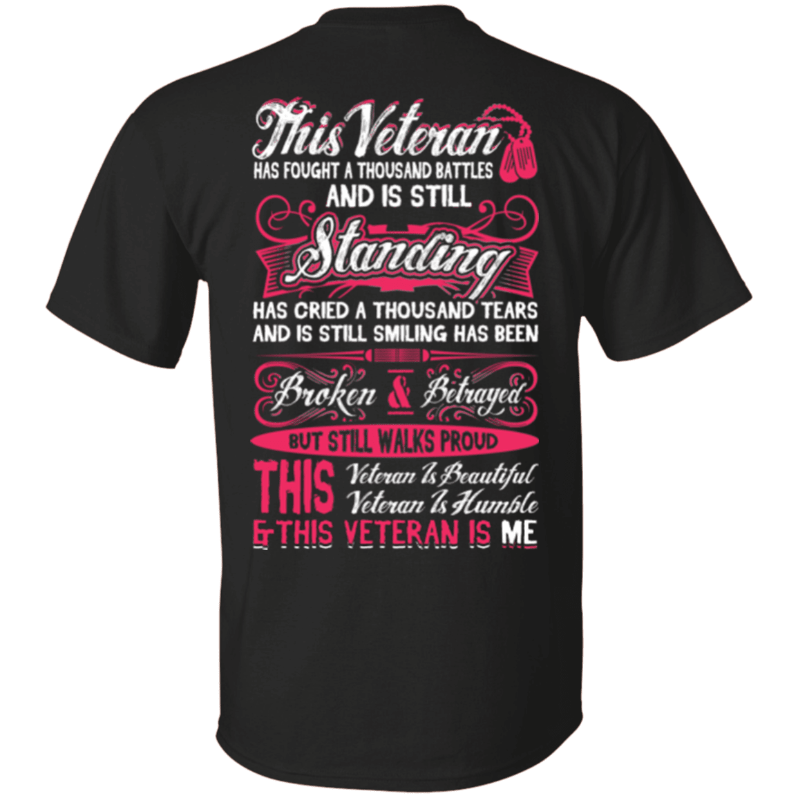 Military T-Shirt "This Veteran is Beautiful and Humble"-TShirt-General-Veterans Nation