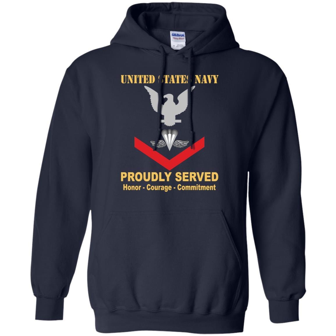 Navy Aircrew Survival Equipmentman Navy PR E-4 Rating Badges Proudly Served T-Shirt For Men On Front-TShirt-Navy-Veterans Nation