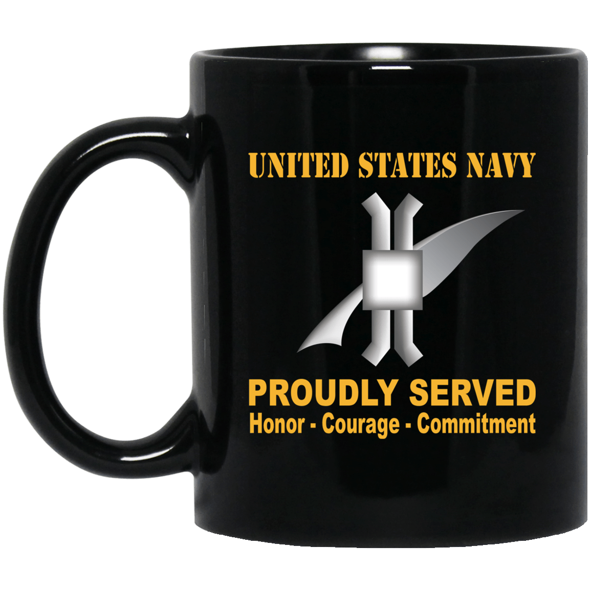 Navy Legalman Navy LN Proudly Served Black Mug 11 oz - 15 oz-Mug-Navy-Rate-Veterans Nation