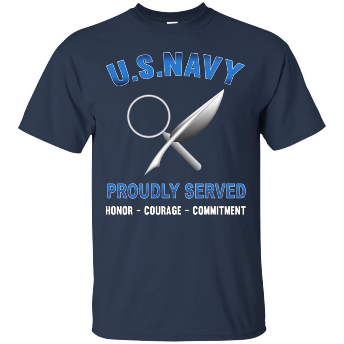 Navy Intelligence Specialist Navy IS - Proudly Served T-Shirt For Men On Front-TShirt-Navy-Veterans Nation