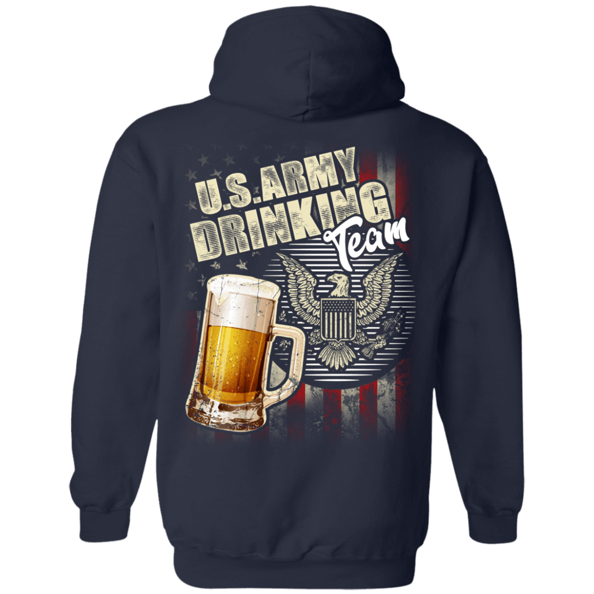 US Army Drinking Bear Team Back T Shirts-TShirt-Army-Veterans Nation