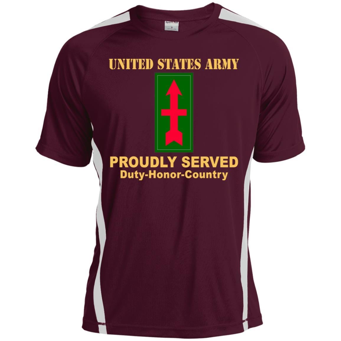 US ARMY 32ND INFANTRY BRIGADE COMBAT TEAM CSIB - Proudly Served T-Shirt On Front For Men-TShirt-Army-Veterans Nation