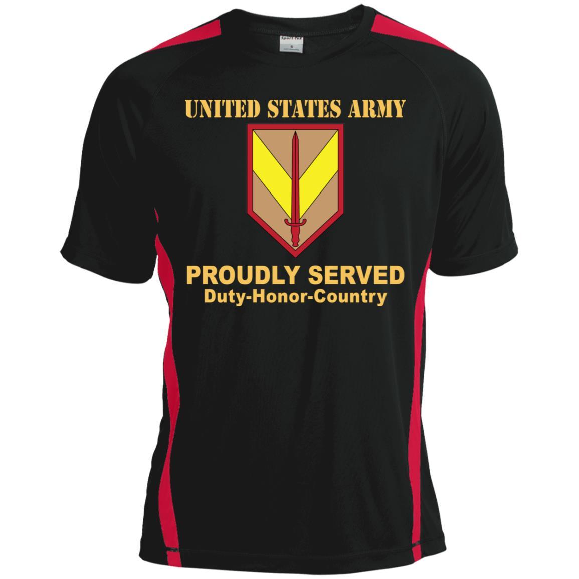 US ARMY 1ST SUSTAINMENT COMMAND- Proudly Served T-Shirt On Front For Men-TShirt-Army-Veterans Nation