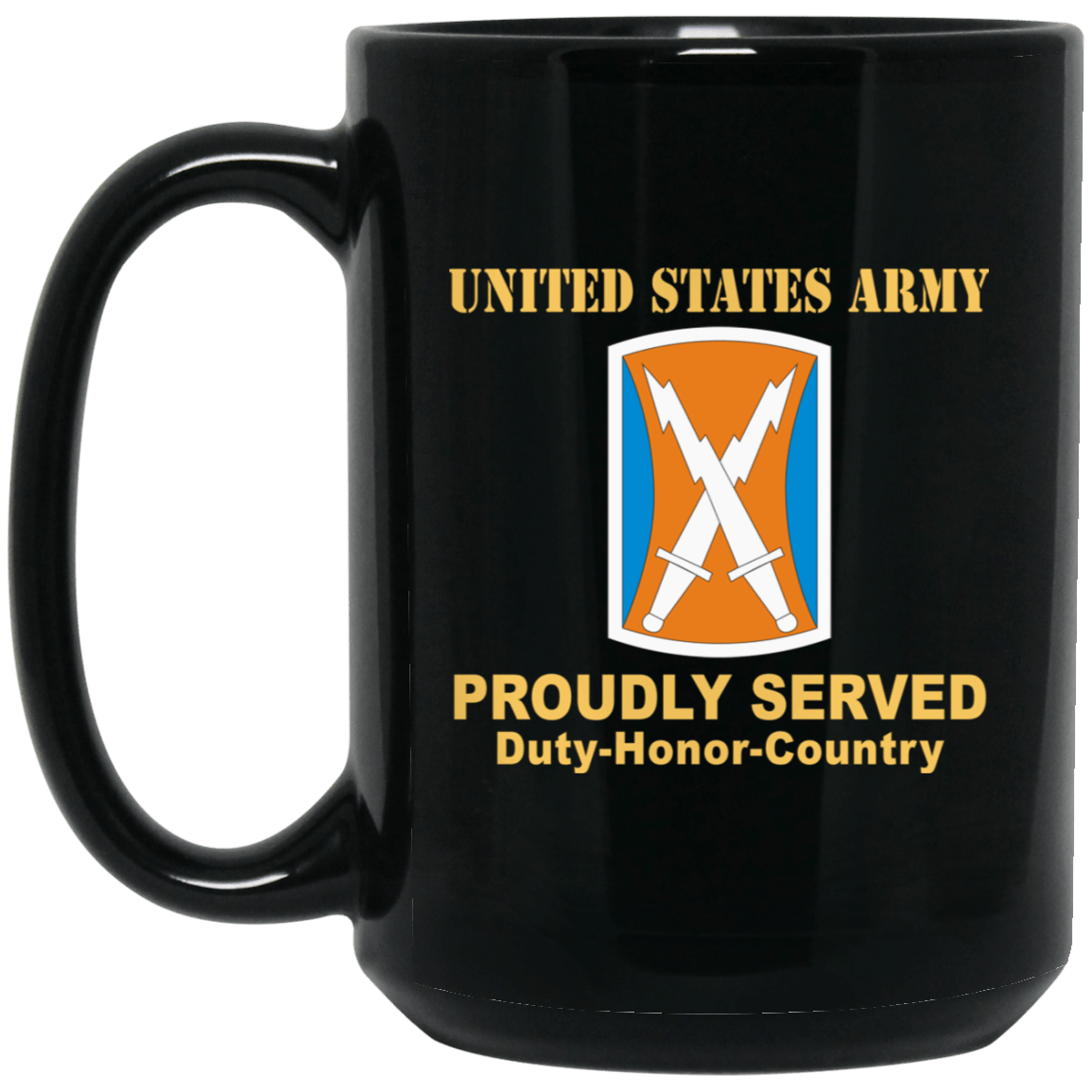 US ARMY 106TH SIGNAL BRIGADE- 11 oz - 15 oz Black Mug-Mug-Army-CSIB-Veterans Nation