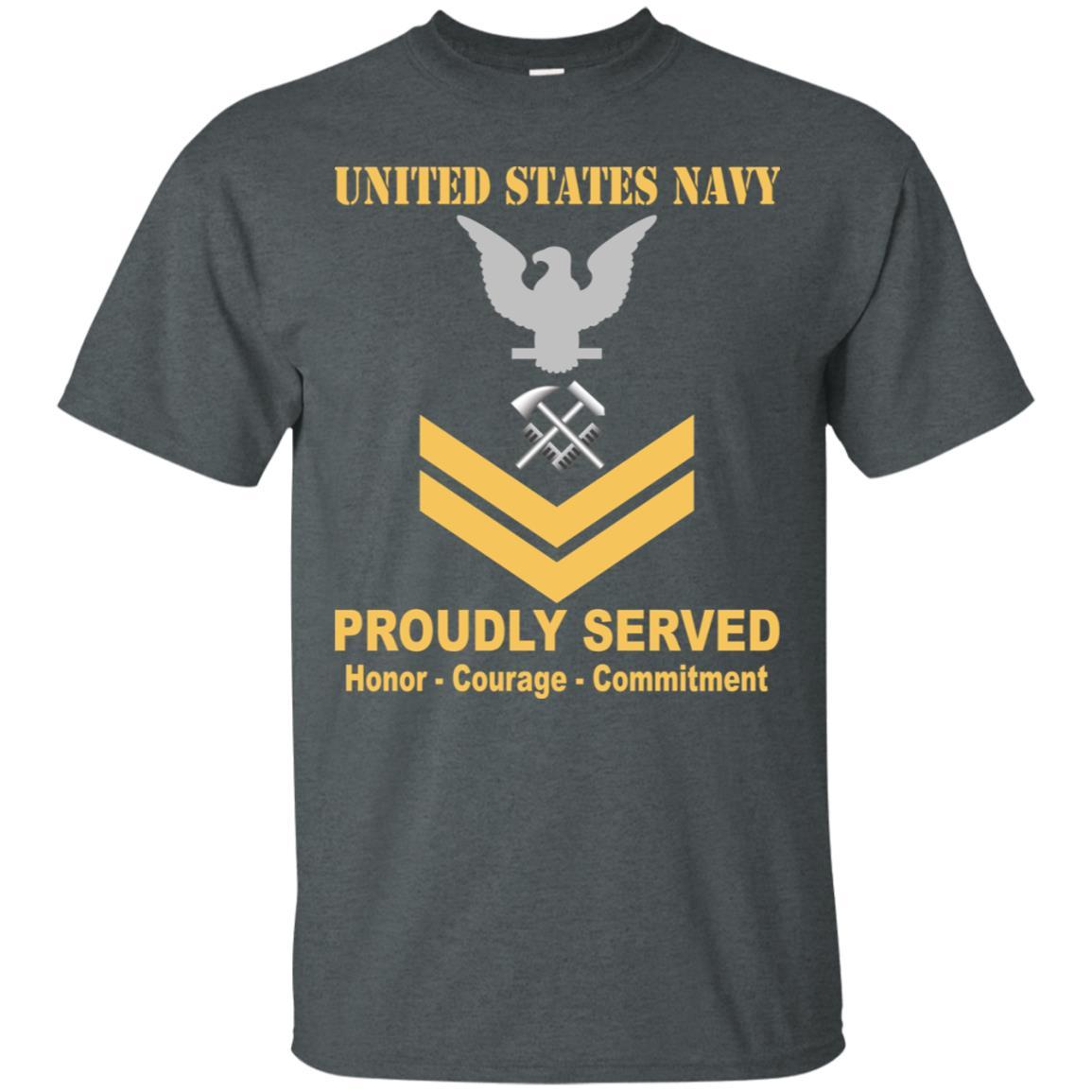Navy Hull Maintenance Technician Navy HT E-5 Rating Badges Proudly Served T-Shirt For Men On Front-TShirt-Navy-Veterans Nation