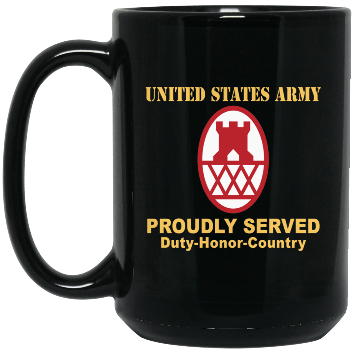 US ARMY 130TH MANEUVER ENHANCEMENT BRIGADE- 11 oz - 15 oz Black Mug-Mug-Army-CSIB-Veterans Nation