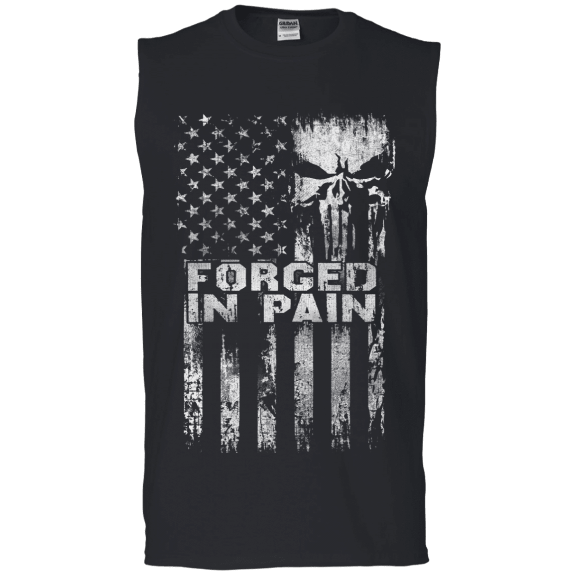 Military T-Shirt "VETERAN FORGED IN PAIN"-TShirt-General-Veterans Nation