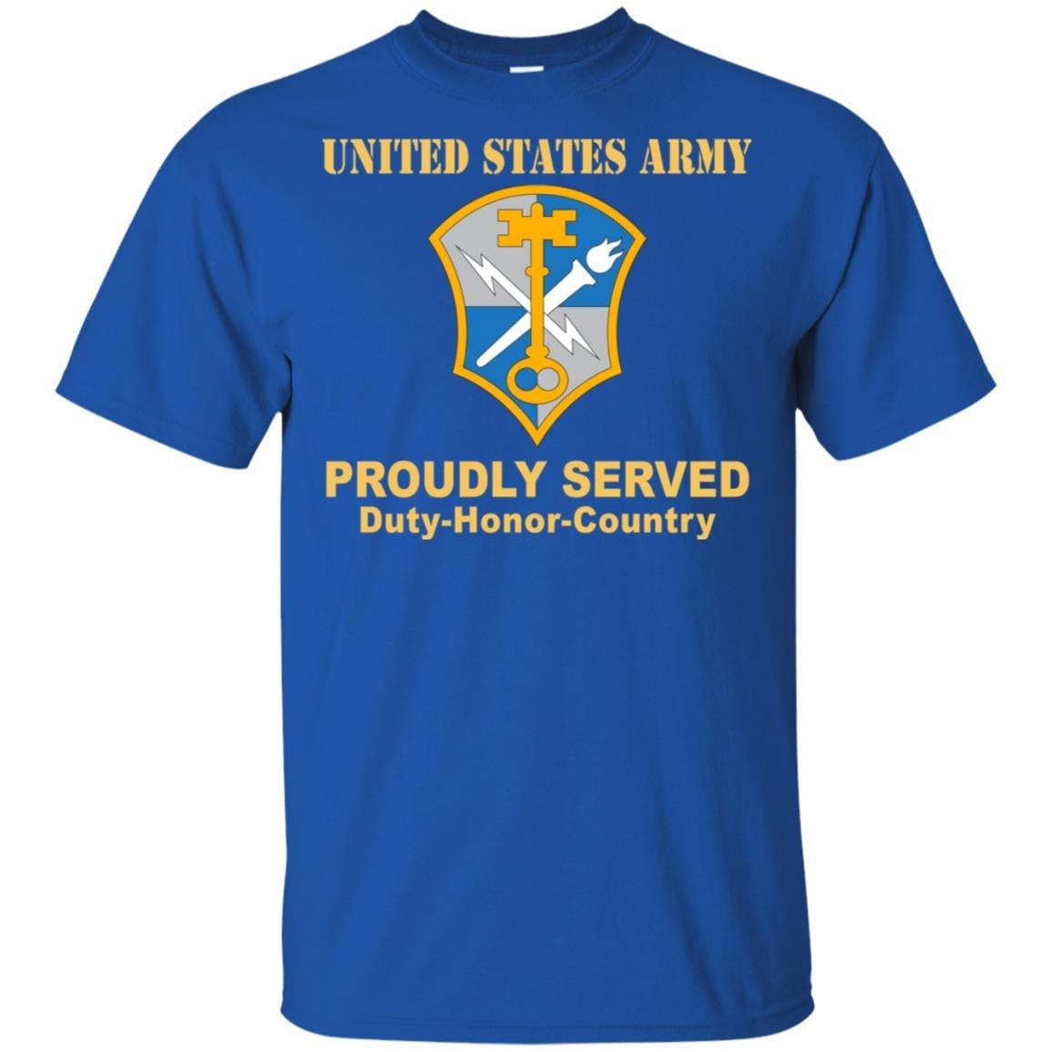 US ARMY CSIB INTELLIGENCE AND SECURITY COMMAND- Proudly Served T-Shirt On Front For Men-TShirt-Army-Veterans Nation