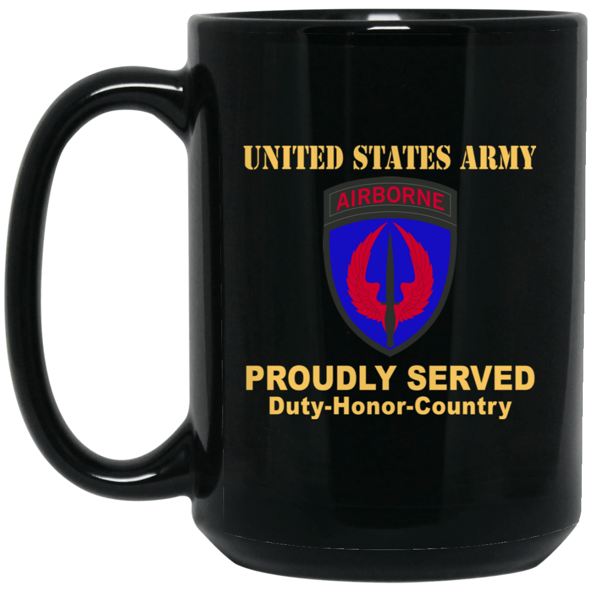 US ARMY SPECIAL OPERATIONS AVIATION COMMAND- 11 oz - 15 oz Black Mug-Mug-Army-CSIB-Veterans Nation