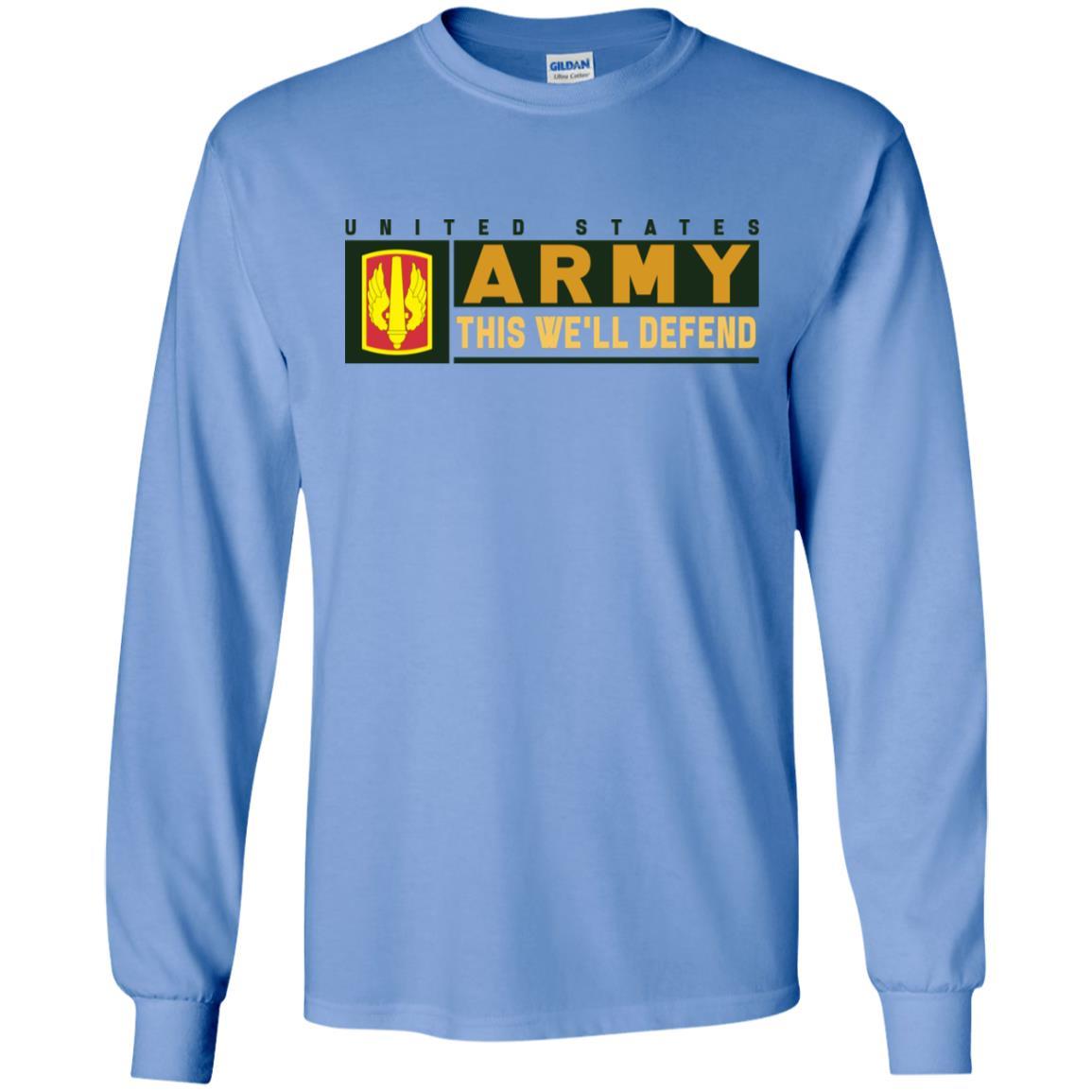 US Army 18TH FIELD ARTILLERY BRIGADE- This We'll Defend T-Shirt On Front For Men-TShirt-Army-Veterans Nation