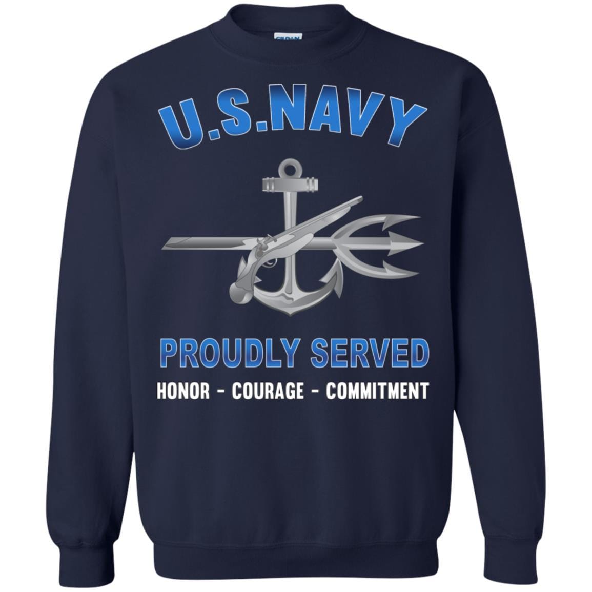 Navy Special Warfare Operator Navy SO - Proudly Served T-Shirt For Men On Front-TShirt-Navy-Veterans Nation