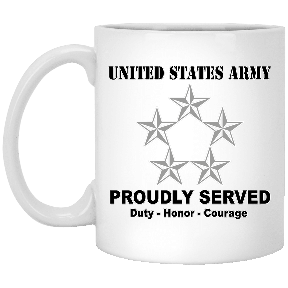 US Army O-10 General of the Army O10 GA General Officer Ranks White Coffee Mug - Stainless Travel Mug-Mug-Army-Ranks-Veterans Nation