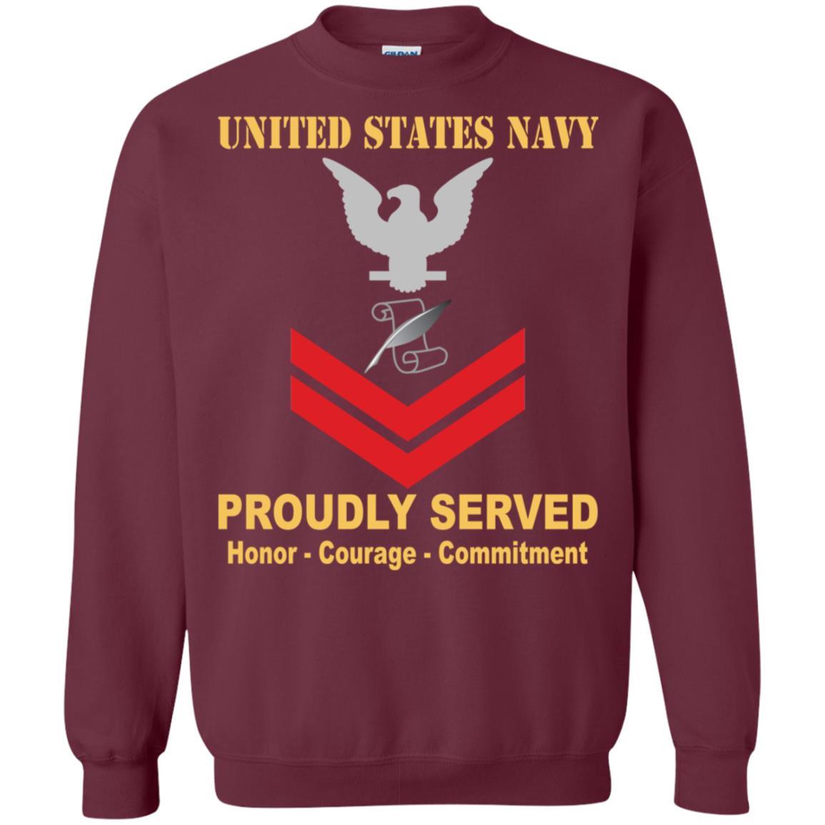 Navy Journalist Navy JO E-5 Rating Badges Proudly Served T-Shirt For Men On Front-TShirt-Navy-Veterans Nation