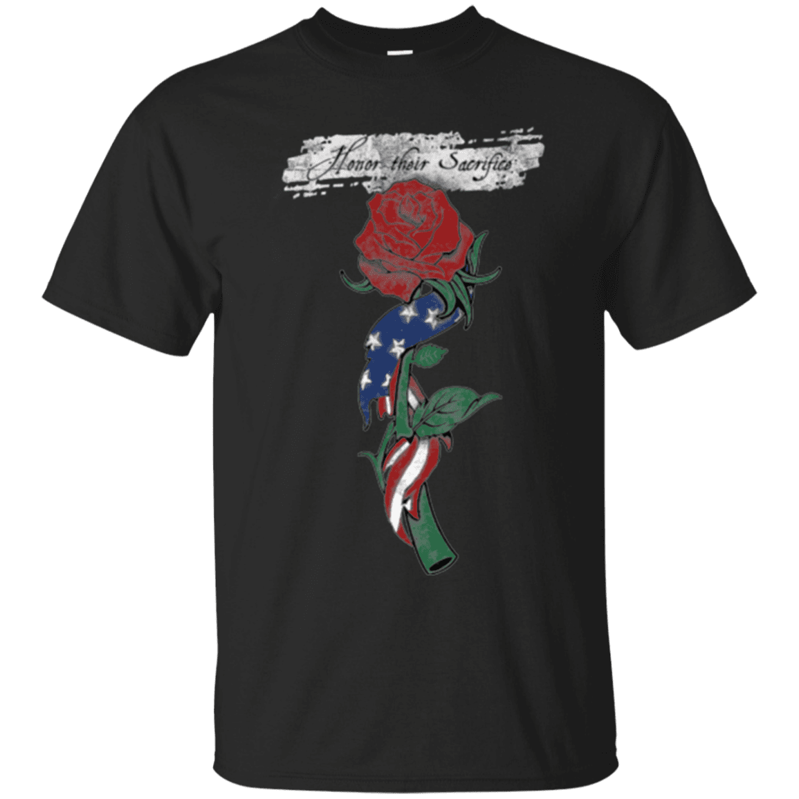 Military T-Shirt "Honor Their Sacrifice"-TShirt-General-Veterans Nation