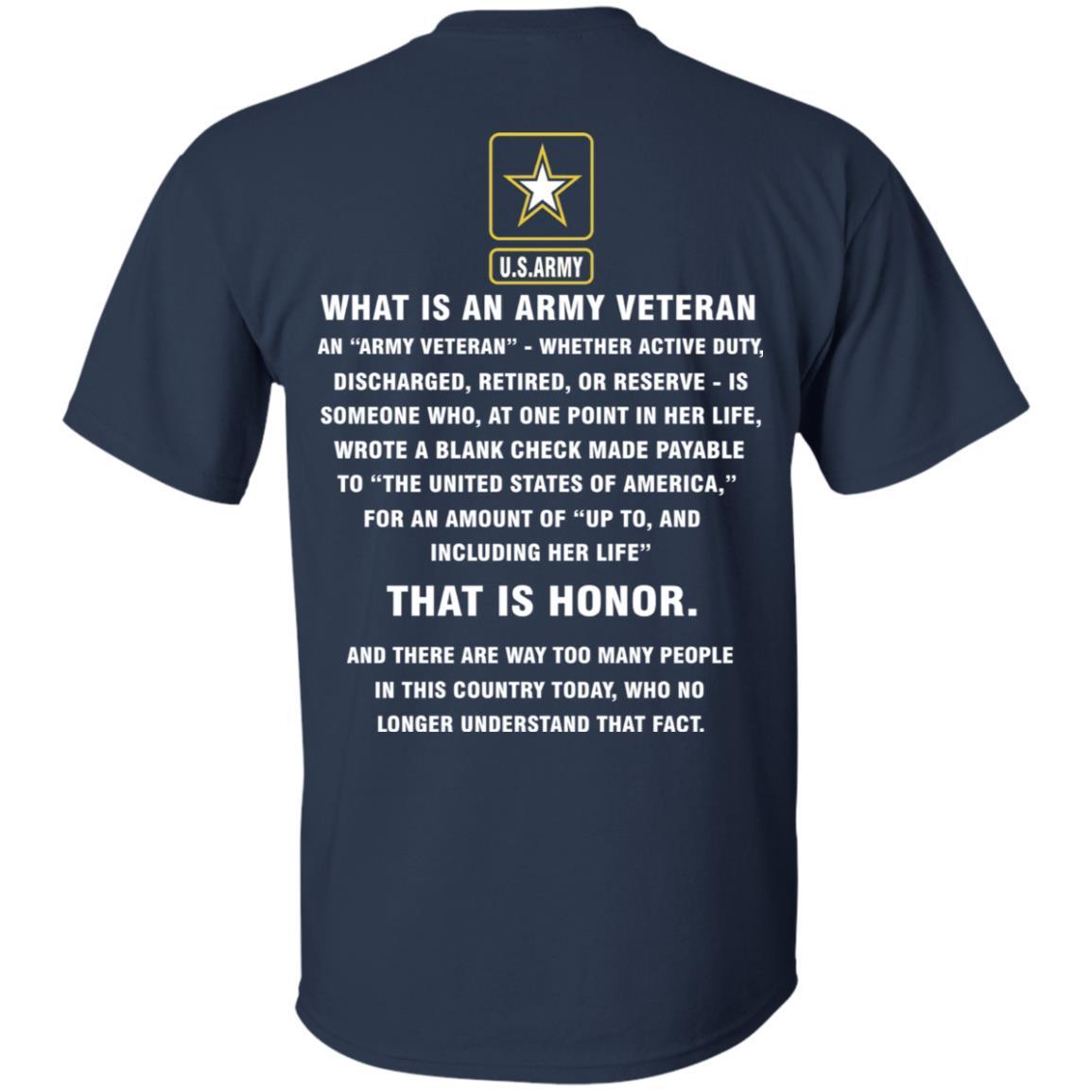 US Army T-Shirt "- What Is An Army Veteran "-TShirt-Army-Veterans Nation